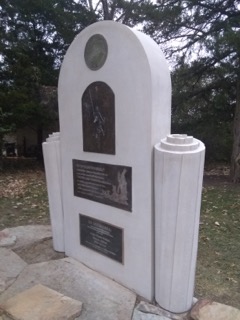 This is a side view that gives a sense of depth to the Memorial.